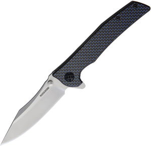 Rough Ryder Linerlock Black/Blue G10 Folding Stainless Clip Pt Pocket Knife 2082