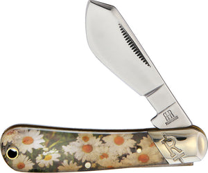 Rough Ryder Small Cotton Sampler Daisy Folding Stainless Pocket Knife 2091