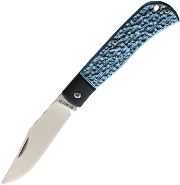 Rough Ryder Slip Joint Black/Blue Aluminum Folding VG-10 Pocket Knife 2103