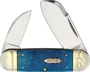 Rough Ryder Black And Blue Elephant Toe Folding Pocket Knife 2113