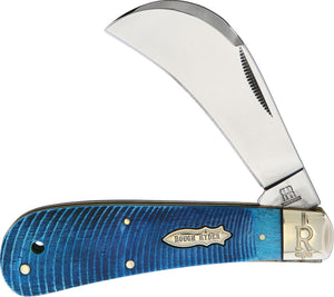 Rough Ryder Black And Blue Hawkbill Folding Pocket Knife 2121