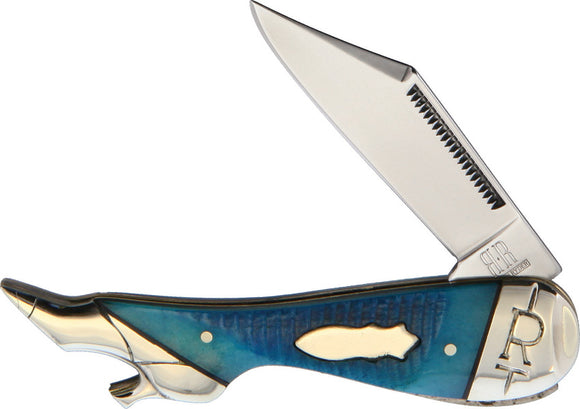 Rough Ryder Black and Blue Leg Folding Pocket Knife 2122