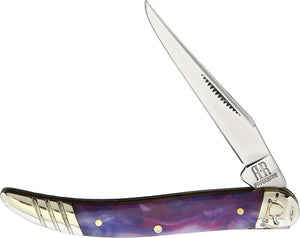 Rough Ryder Toothpick Purple Swirl Folding Pocket Knife 2148