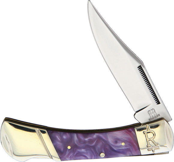 Rough Ryder Purple Swirl Lockback Folding Pocket Knife 2149