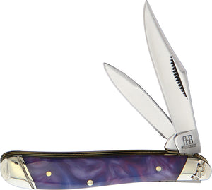 Rough Ryder Peanut Purple Swirl Folding Pocket Knife 2150  -On Sale