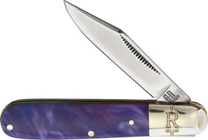 Rough Ryder Purple Swirl Small Barlow Folding Stainless Clip Point Knife 2153  -On Sale