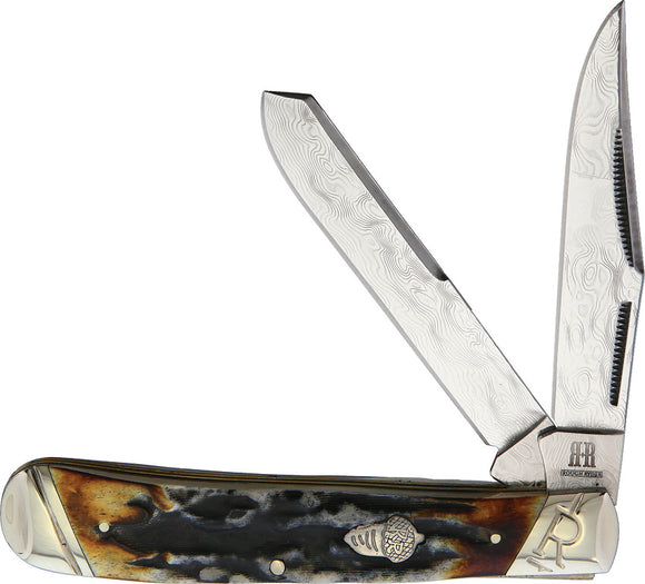 Rough Ryder Trapper Cinnamon Stag Folding Pocket Knife 2155