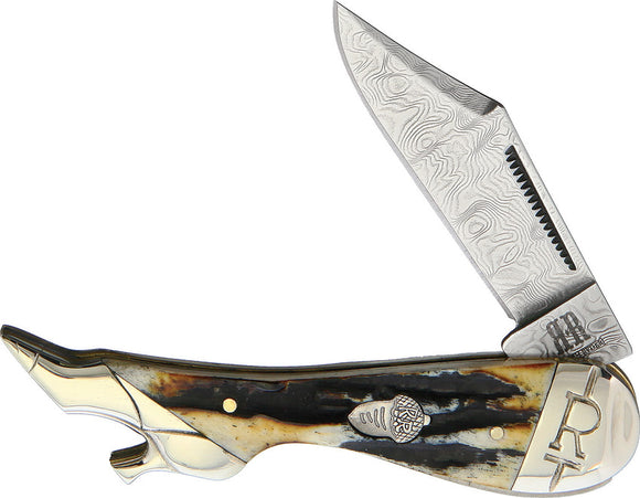 Rough Ryder Leg Knife Cinnamon Stag Folding Pocket Knife 2162