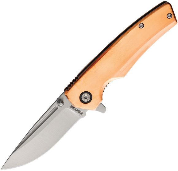 Rough Ryder Copper Linerlock Folding VG-10 Stainless Drop Pt Pocket Knife 2164