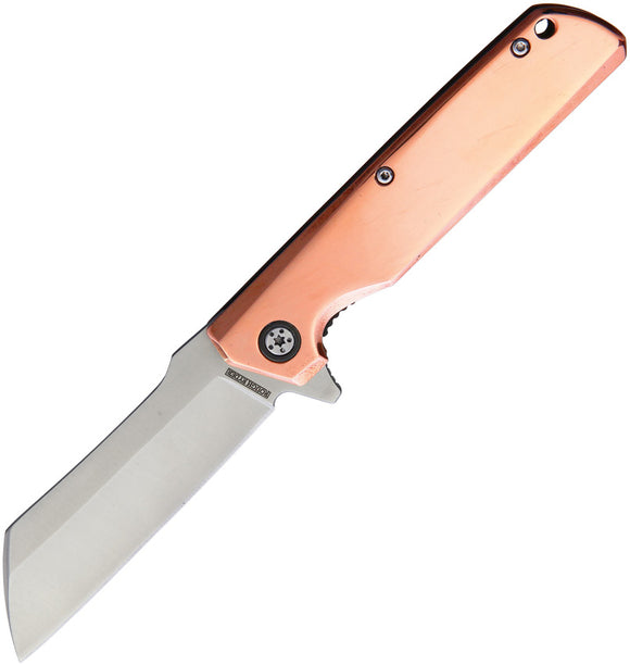 Rough Ryder Copper Linerlock Folding VG-10 Stainless Cleaver Pocket Knife 2165