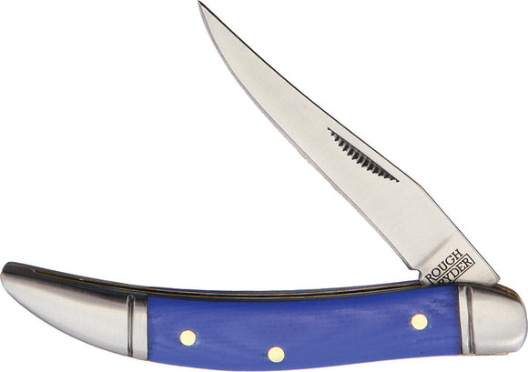 Rough Ryder Small Toothpick Blue G10 Folding Clip Point Pocket Knife 2169