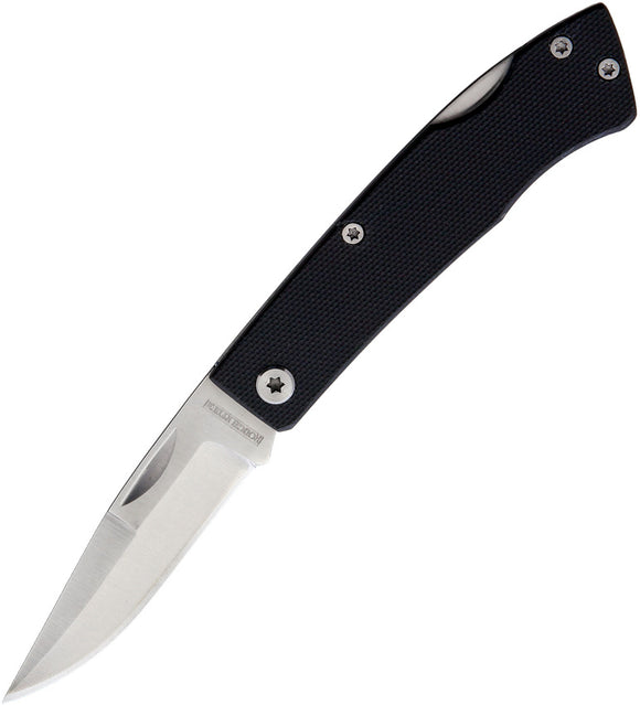 Rough Ryder Lockback Black G10 Folding Stainless Clip Point Pocket Knife 2178