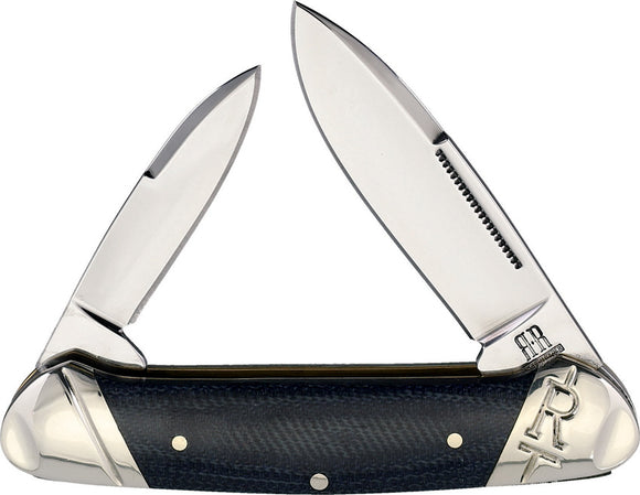 Rough Ryder Canoe Denim Micarta Folding Stainless Spear/Pen Pocket Knife 2184