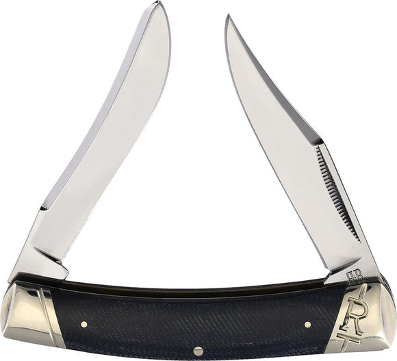 Rough Ryder Large Moose Denim Micarta Folding T10 Clip/Spey Pocket Knife 2185