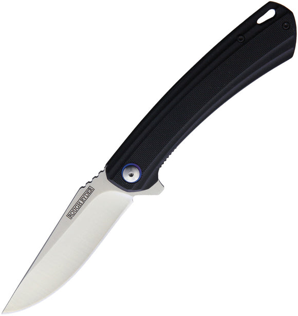 Rough Ryder Linerlock Black G10 Folding Stainless Drop Point Pocket Knife 2193