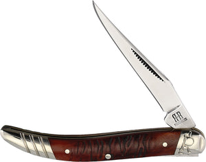 Rough Ryder Tiny Toothpick Tiger Stripe Jigged Bone Folding Stainless Knife 2221