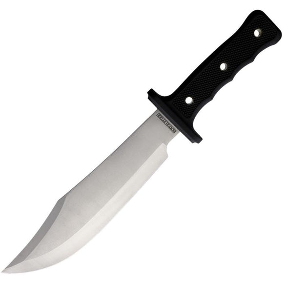 Rough Ryder Mule Fixed Blade Knife Black Rubber Stainless Bowie Point 2233