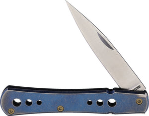 Rough Ryder Folder Blue Stonewash Satin Foldin Pocket Knife 2237