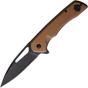 Rough Ryder Night Out Pocket Knife Tan Aluminum Folding Stainless Blade 2252