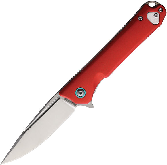 Rough Ryder Night Out Pocket Knife Red Aluminum Folding Stainless Blade 2254