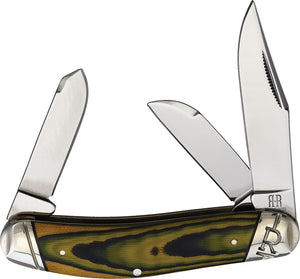 Rough Ryder Sowbelly Trapper Wasp Pocket Knife Black & Yellow Folding Blade 2262