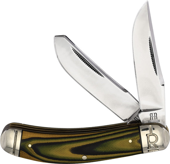 Rough Rider Wasp Sowbelly Trapper Yellow/Black Handle Folding Pocket Knife 2265