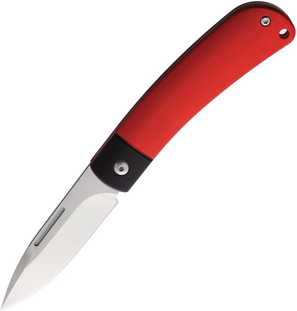 Rough Ryder APTA Knife Slip Joint Black & Red Aluminum Folding Stainless 2282