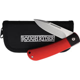 Rough Ryder APTA Knife Slip Joint Black & Red Aluminum Folding Stainless 2282