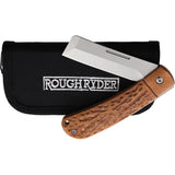 Rough Ryder APTA Pocket Knife Slip Joint Copper Folding VG-10 Cleaver Blade 2283