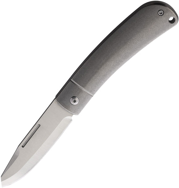 Rough Ryder APTA Pocket Knife Slip Joint Gray Titanium Folding VG-10 Blade 2286