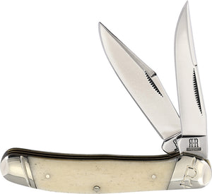 Rough Ryder Copperhead White Smooth Bone Folding Stainless Pocket Knife 2290