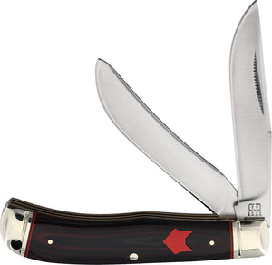 Rough Ryder Copperhead Red Fox Black & Red G10 Folding Stainless Knife 2291