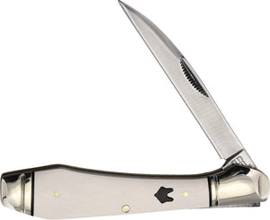 Rough Ryder Arctic Fox Wharncliffe White Micarta Folding Stainless Knife 2308