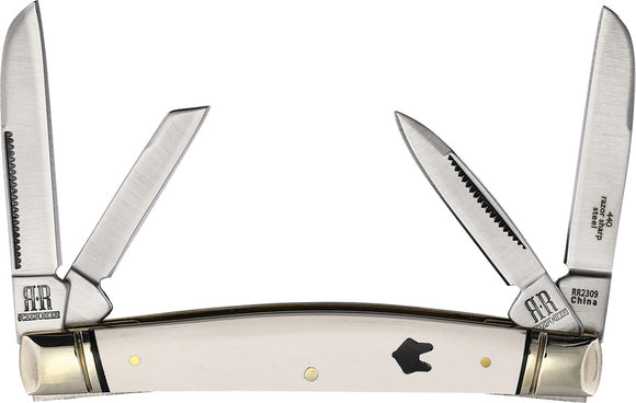 Rough Ryder Arctic Fox Congress White Micarta Folding Stainless Knife 2309