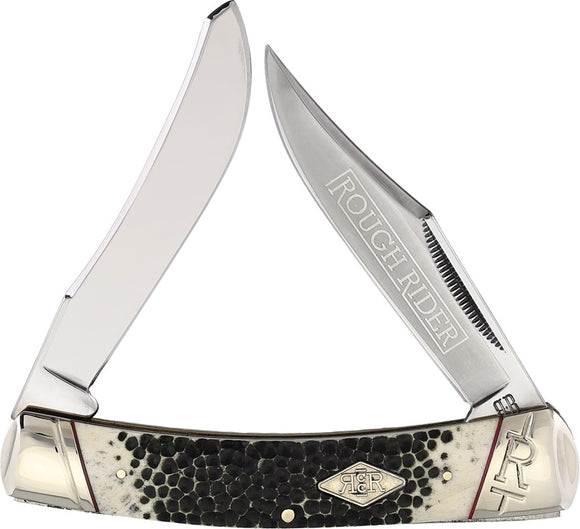 Rough Ryder Large Moose Buckshot Bone Folding Pocket Knife 2320