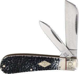 Rough Ryder Buckshot Bone Half Hawk Folding Pocket Knife 2324