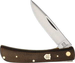 Rough Ryder Small Work Brown Burlap Micarta Folding Stainless Pocket Knife 2333