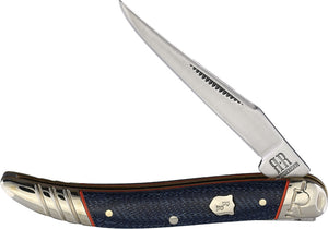 Rough Rider Tiny Toothpick Blue Jean Micarta Folding Pocket Knife 2353