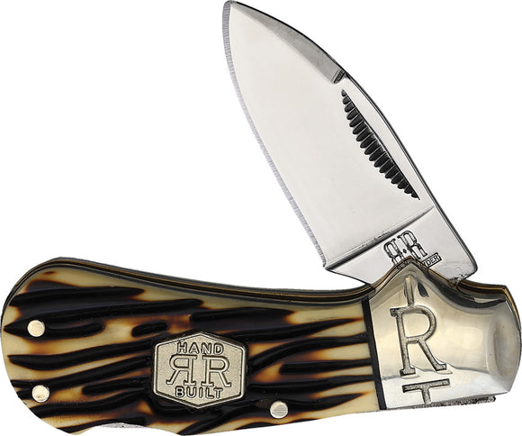 Rough Ryder Tuff Stag Cub Pocket Knife Lockback Stainless Drop Point Blade 2364