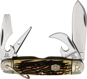 Rough Ryder Tuff Scout Slip Joint Faux Stag Folding Stainless Pocket Knife 2371