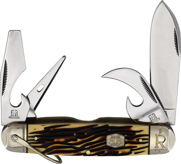 Rough Ryder Tuff Scout Slip Joint Faux Stag Folding Stainless Pocket Knife 2371