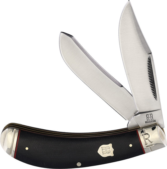 Rough Rider Bow Trapper Highland Black Micarta Handle Folding Pocket Knife 2379