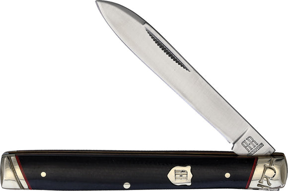 Rough Ryder Doctor's Pocket Knife Black Micarta Folding Stainless Blade 2383