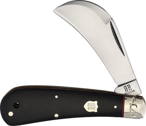 Rough Rider Hawkbill ighland Black Micarta  Hawkbill Folding Pocket Knife 2384