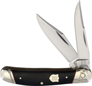 Rough Rider Stockman Highland Black Micarta Folding Pocket Knife 2385