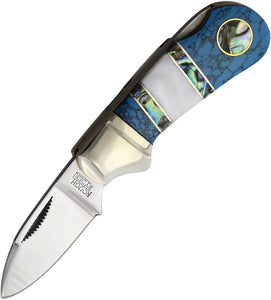 Rough Ryder Cub Lockback Stoneworx MOP Folding Stainless Pocket Knife 2412