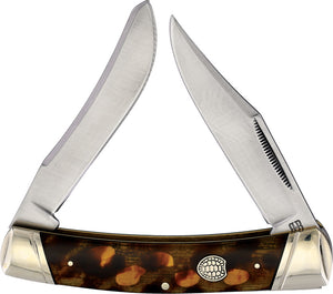 Rough Ryder Moose Imitation Tortoise Shell Folding Stainless Pocket Knife 2436