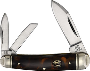 Rough Ryder Sleeveboard Faux Tortoise Shell Folding Stainless Pocket Knife 2445