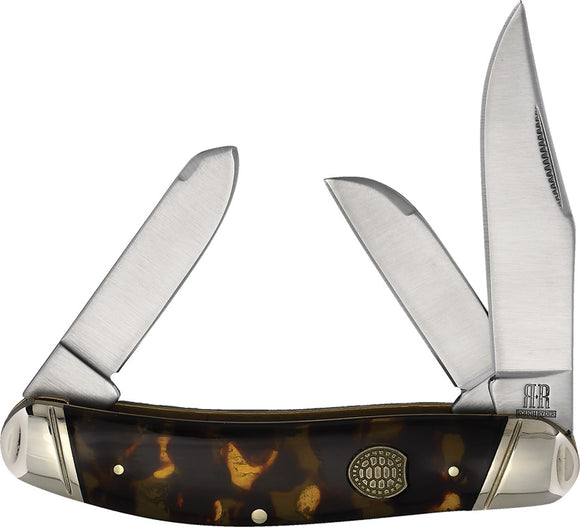Rough Ryder Sowbelly Faux Tortoise Shell Folding Stainless Pocket Knife 2449