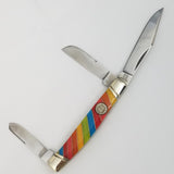 Rough Ryder Lollipop Stockman Multi-Colored Folding Stainless Pocket Knife 2464